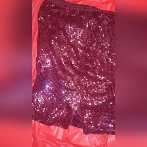 Jewel Queen Red Sequins Skirt XL